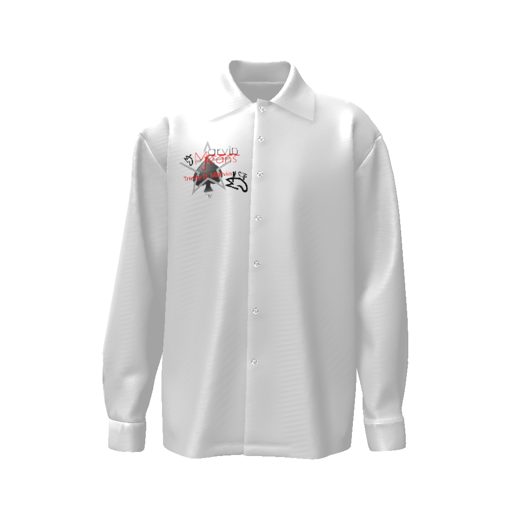 Marvin Jeans be the BRAND wear the BRAND All-Over Print Men's Classic Long Sleeve Shirt