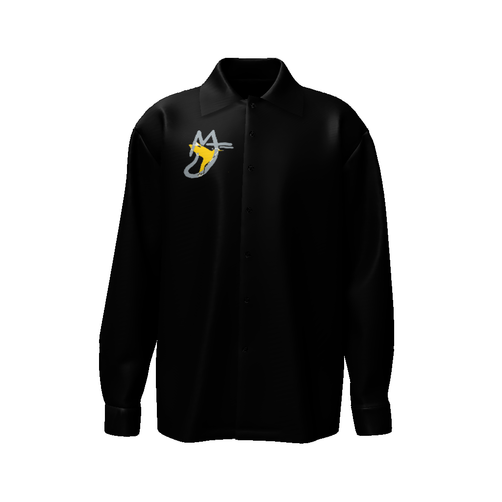Yellow Baby all black All-Over Print Men's Classic Long Sleeve Shirt