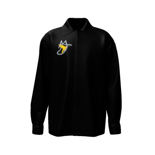 Yellow Baby all black All-Over Print Men's Classic Long Sleeve Shirt