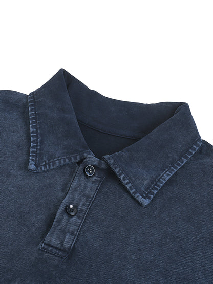 Heavyweight Snow-Washed Polo T-Shirt