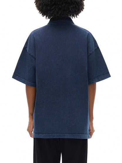 Heavyweight Snow-Washed Polo T-Shirt