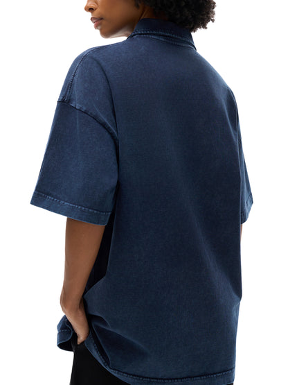 Heavyweight Snow-Washed Polo T-Shirt