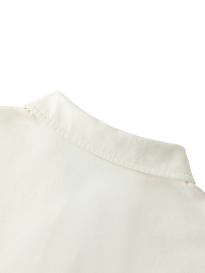 Loose Cotton Short-Sleeve Polo Shirt