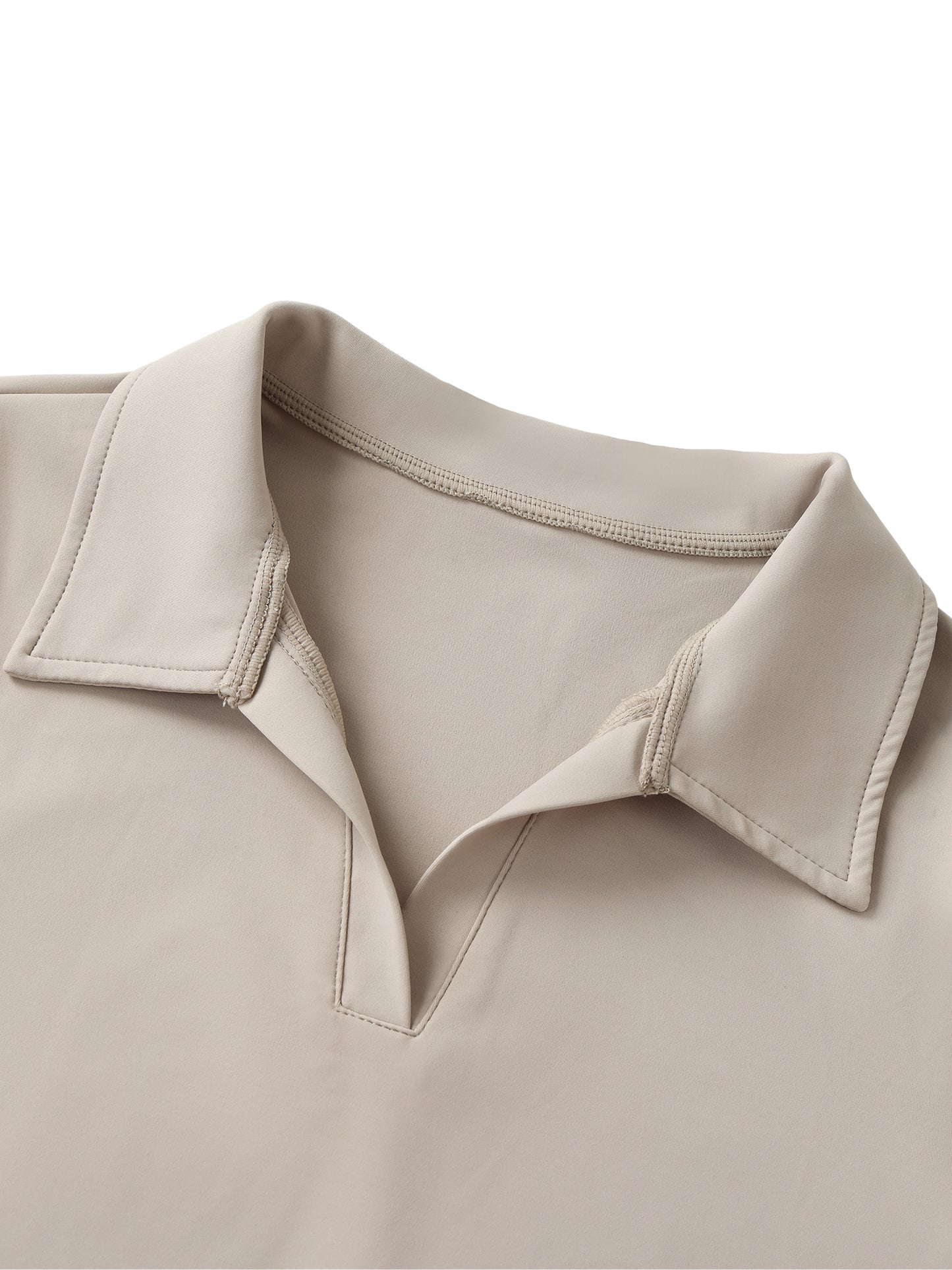 V-Neck Lapel Crop Top