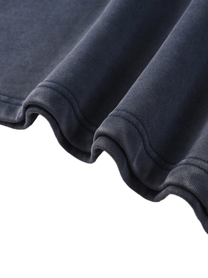 Snow Washed Contrast Tape Sweatshirt