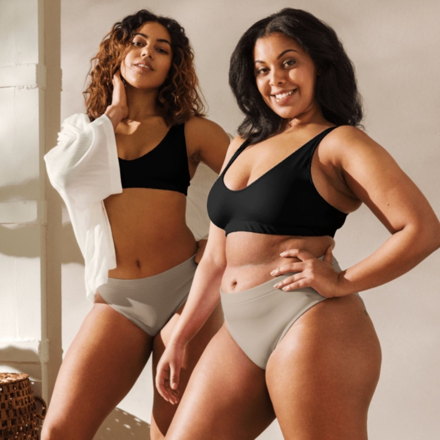 All Black Recycled padded bikini top