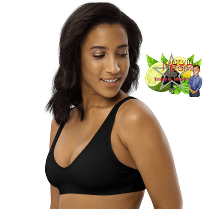 All Black Recycled padded bikini top