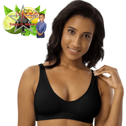 All Black Recycled padded bikini top