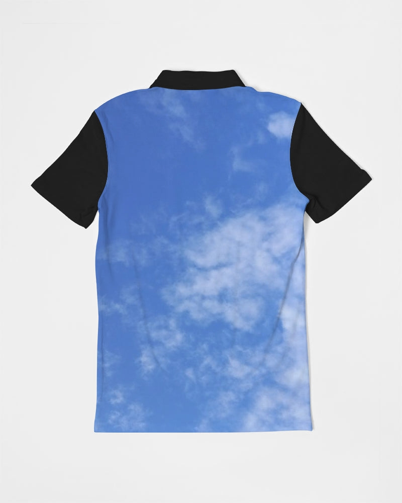 Sky blue by Marvin Jeans and Trinity D Marvin Men's Slim Fit Short Sleeve Polo