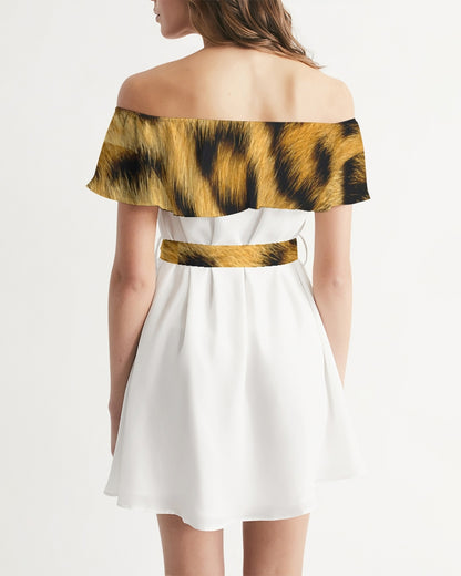 Leopard by Marvin Jeans Women's Off-Shoulder Dress