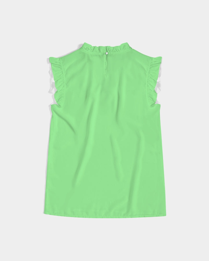 Mint by Marvin Jeans and Trinity D Marvin Women's Ruffle Sleeve Top