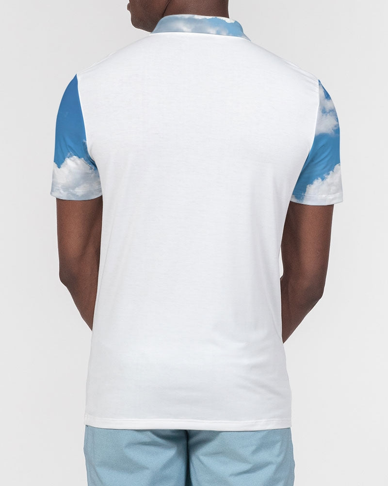 London Paris skydive BY MARVIN JEANS Men's Slim Fit Short Sleeve Polo