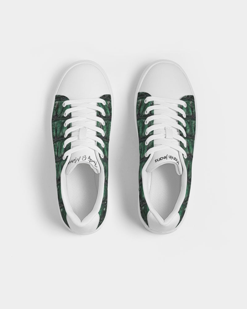 Gator white by Trinity D. Marvin Men's Faux-Leather Sneaker