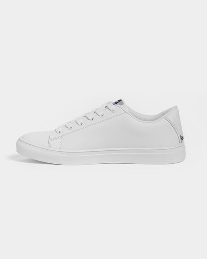 All white Men's Faux-Leather Sneaker