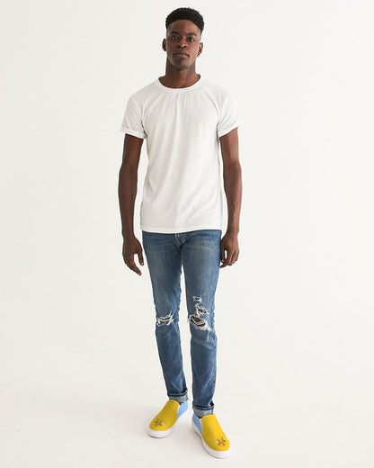 Yellow baby blue BY MARVIN JEANS Men's Slip-On Canvas Shoe
