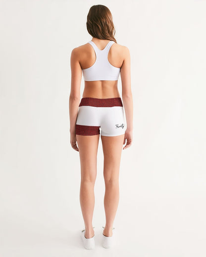 Gator red  Women's Mid-Rise Yoga Shorts