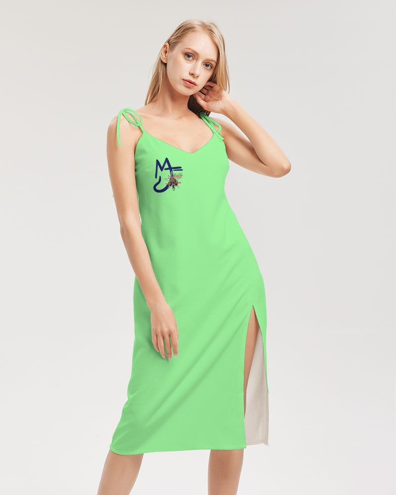 Mint by Marvin Jeans and Trinity D Marvin Women's Tie Strap Split Dress