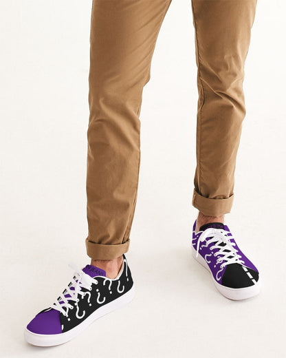 Black & purple mix Men's Faux-Leather Sneaker