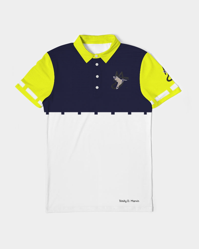 Fashion Icon by Marvin Jeans and Trinity D Marvin Men's Slim Fit Short Sleeve Polo