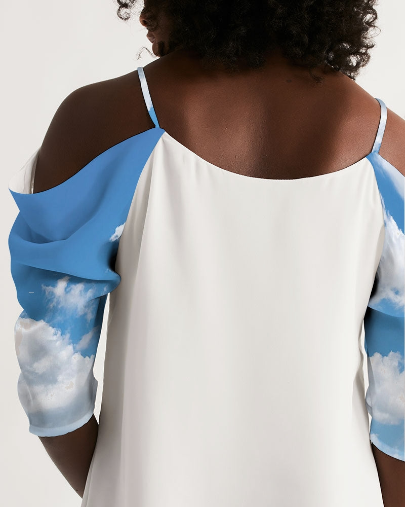 Skydive BY MARVIN JEANS Women's Open Shoulder A-Line Dress