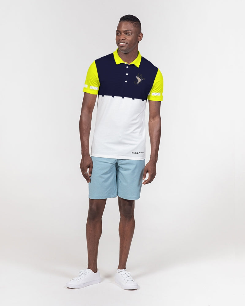 Fashion Icon by Marvin Jeans and Trinity D Marvin Men's Slim Fit Short Sleeve Polo