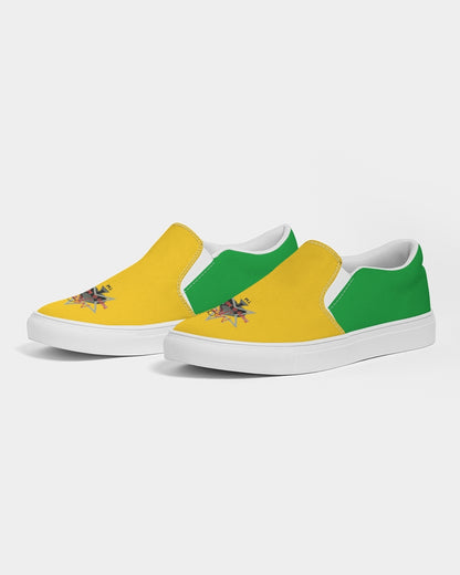 Lemon Lime Green Bay BY MARVIN JEANS Men's Slip-On Canvas Shoe