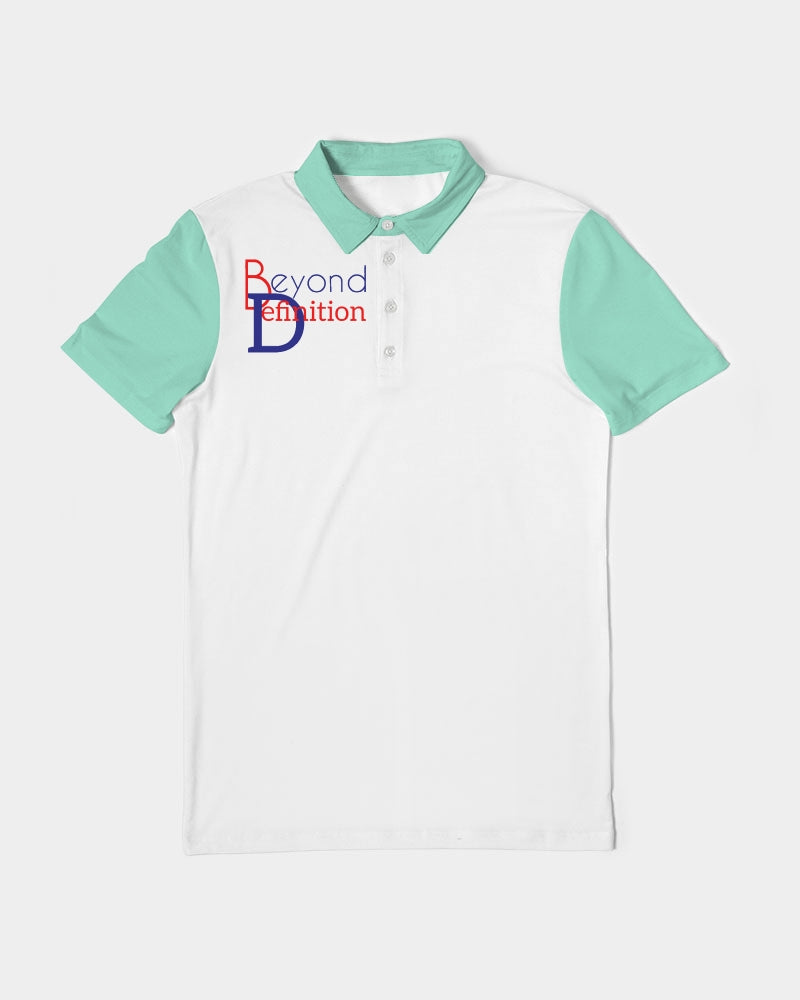 Beyond definition mint  Men's Slim Fit Short Sleeve Polo