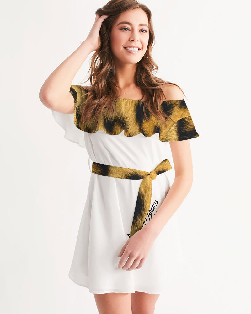 Leopard by Marvin Jeans Women's Off-Shoulder Dress