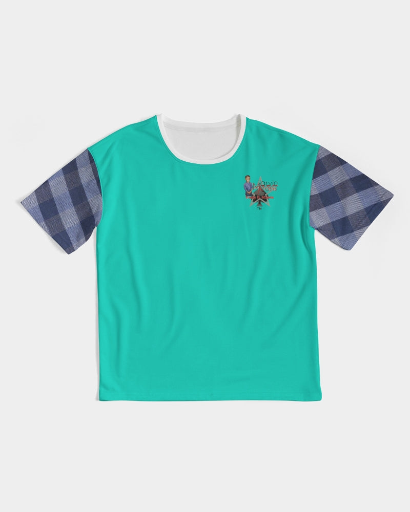 Blue stripes dark mint mint mix by Marvin Jeans and Trinity D Marvin Men's Premium Heavyweight Tee