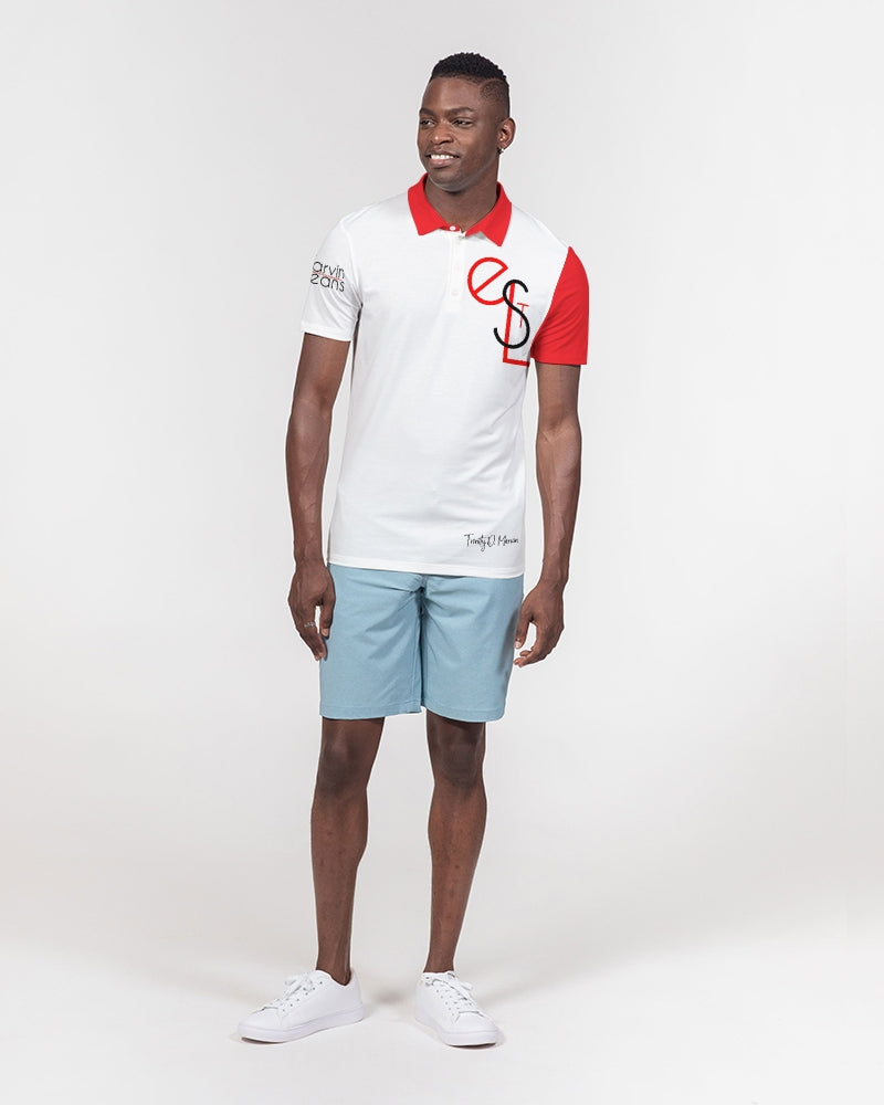 ESTL by Trinity D Marvin Men's Slim Fit Short Sleeve Polo