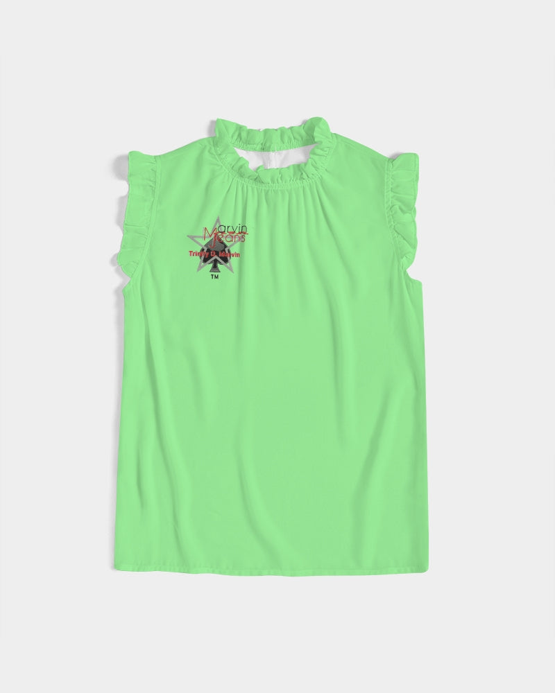 Mint by Marvin Jeans and Trinity D Marvin Women's Ruffle Sleeve Top