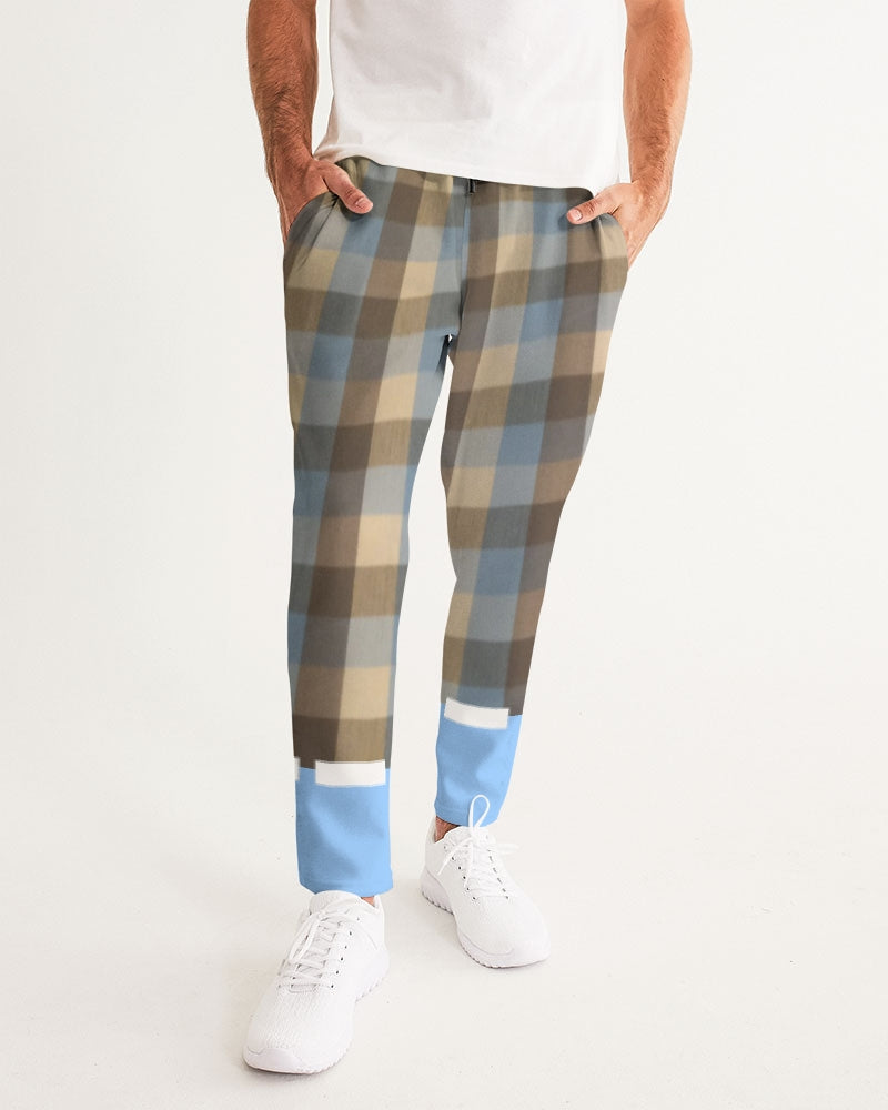 @plaids baby blue Men's Joggers