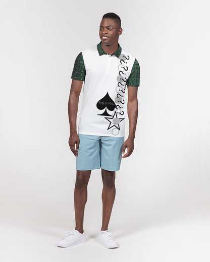 Gator green by Trinity D. Marvin Men's Slim Fit Short Sleeve Polo