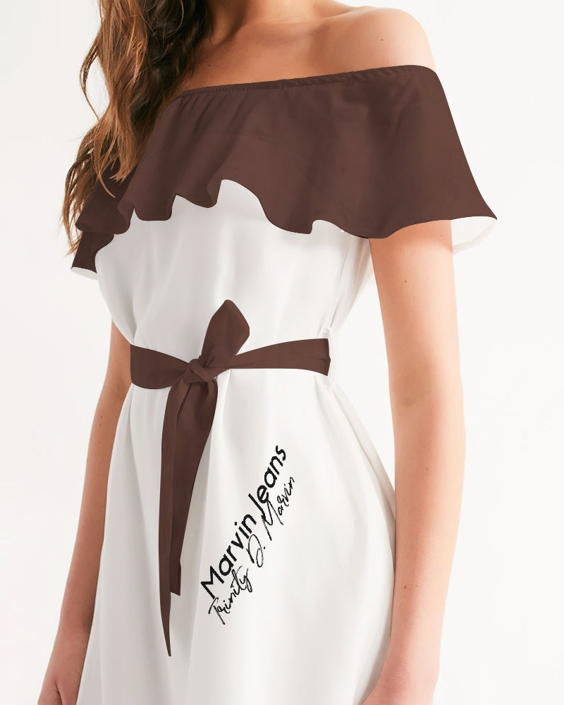 Premium BY MARVIN JEANS Women's Off-Shoulder Dress