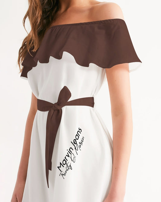 Premium BY MARVIN JEANS Women's Off-Shoulder Dress
