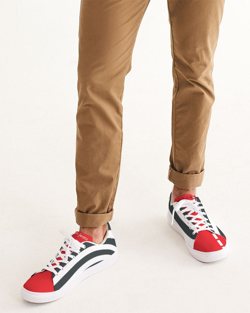 Zebra red by Trinity D Marvin Men's Faux-Leather Sneaker
