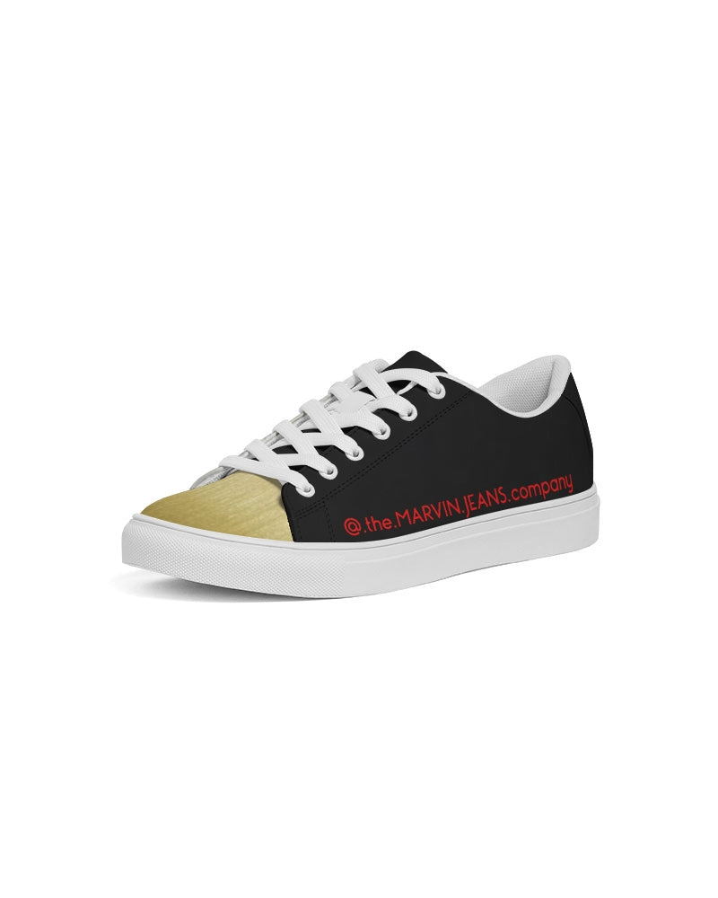 Gator white gold tip BY MARVIN JEANS Men's Faux-Leather Sneaker