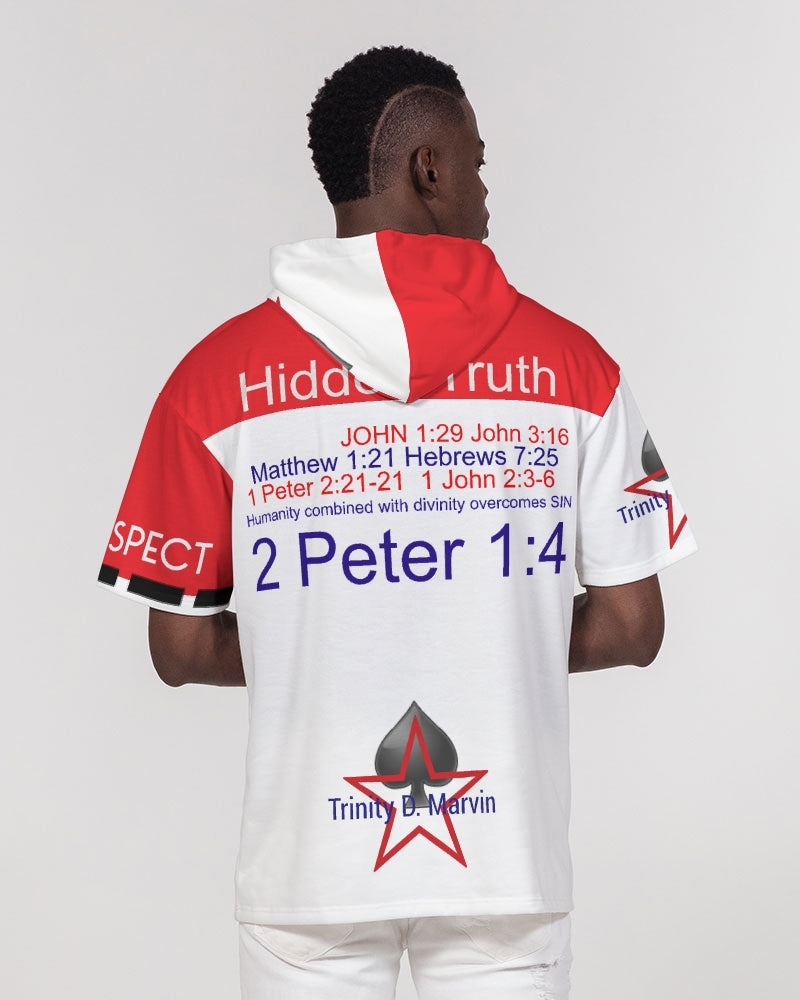 Gospel message victory over sin BY MARVIN JEANS Men's Premium Heavyweight Short Sleeve Hoodie