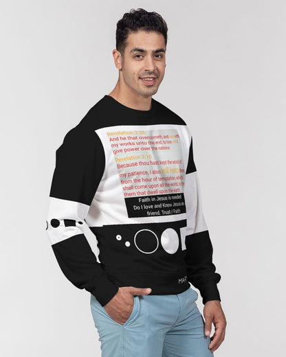 Retro Gospel message BY MARVIN JEANS Men's Classic French Terry Crewneck Pullover