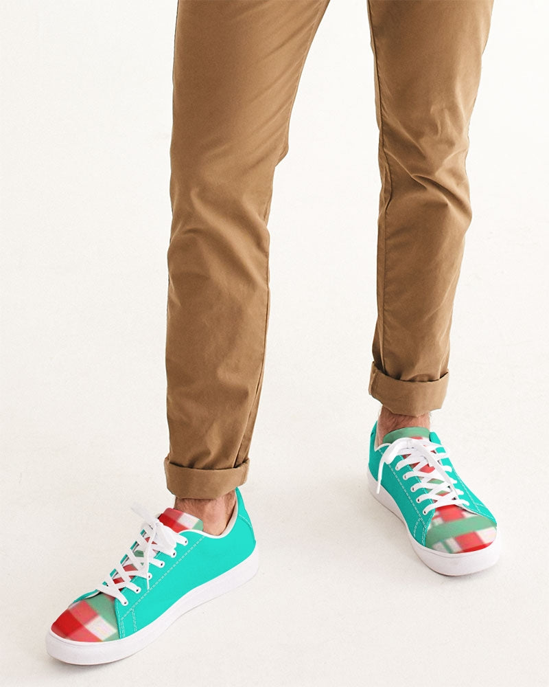 Color grid dark mint by Marvin Jeans and Trinity D Marvin Men's Faux-Leather Sneaker