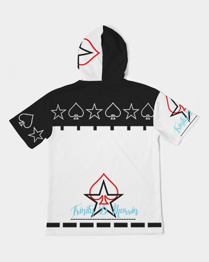 Black and white by Trinity D. Marvin and Marvin Jeans Men's Premium Heavyweight Short Sleeve Hoodie