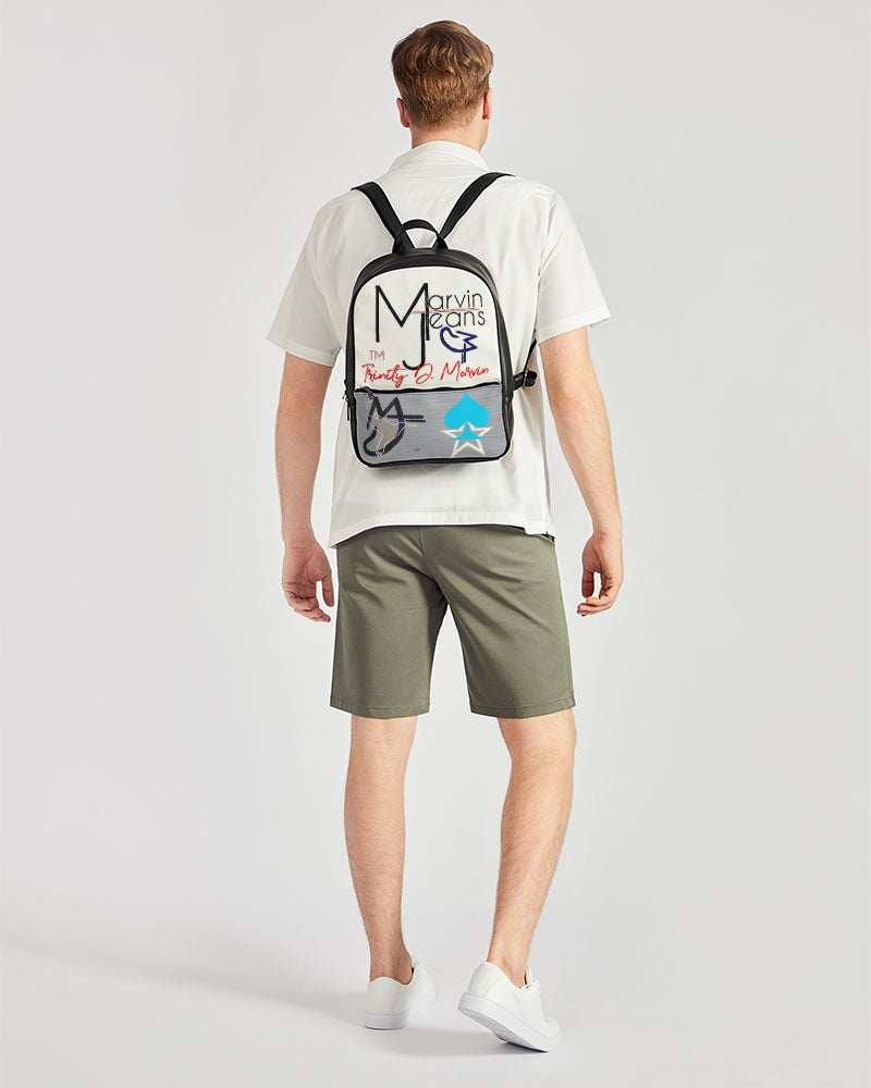 Logo's by Marvin Jeans and Trinity D. Marvin Classic Faux Leather Backpack