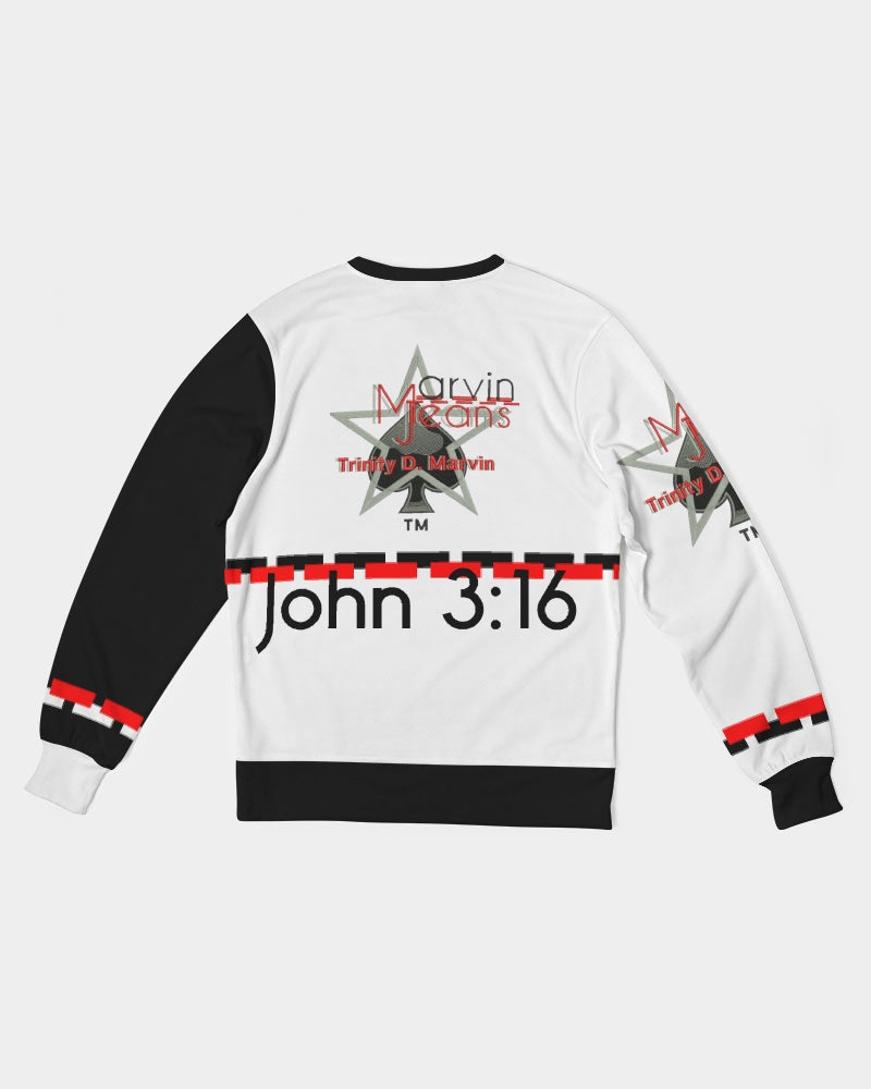Gospel message 101 by Marvin Jeans and Trinity D Marvin Men's Classic French Terry Crewneck Pullover