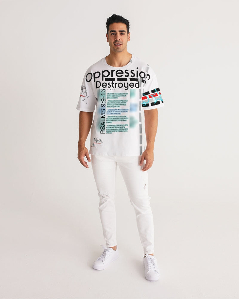 Gospel message Oppression destroyed by Marvin Jeans and Trinity D Marvin Men's Premium Heavyweight Tee