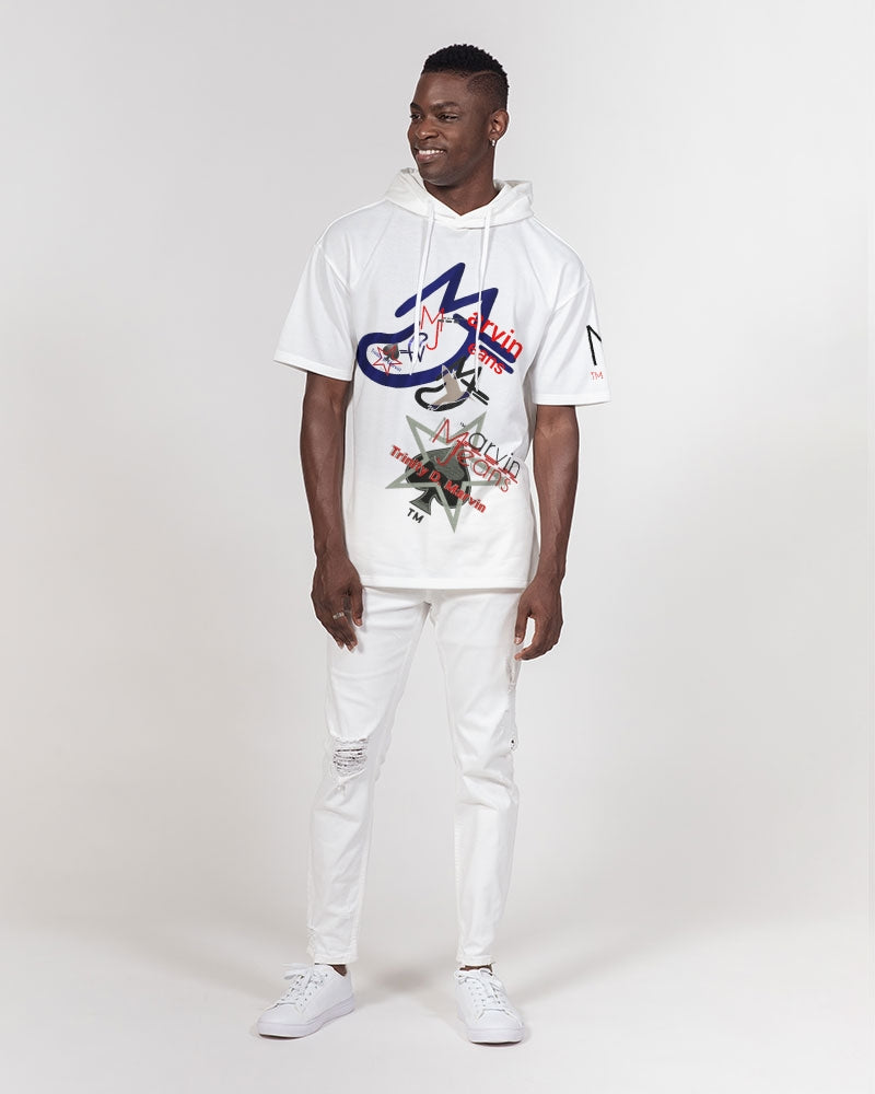 Logo's upgrade by Marvin Jeans and Trinity D Marvin Men's Premium Heavyweight Short Sleeve Hoodie