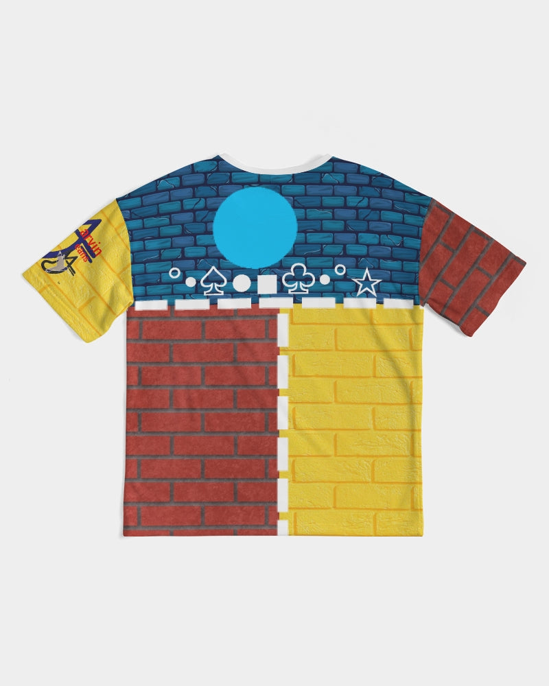 Brick city mix red, yellow ,blue by Marvin Jeans and Trinity D Marvin Men's Premium Heavyweight Tee