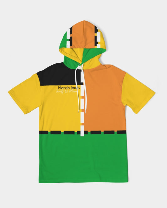 Crazy mix by Marvin Jeans and Trinity D Marvin Men's Premium Heavyweight Short Sleeve Hoodie