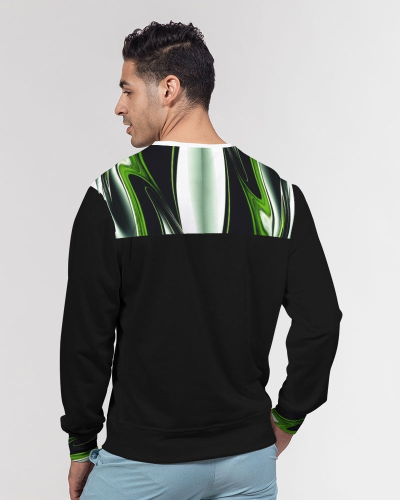 Black Ice BY MARVIN JEANS Men's Classic French Terry Crewneck Pullover