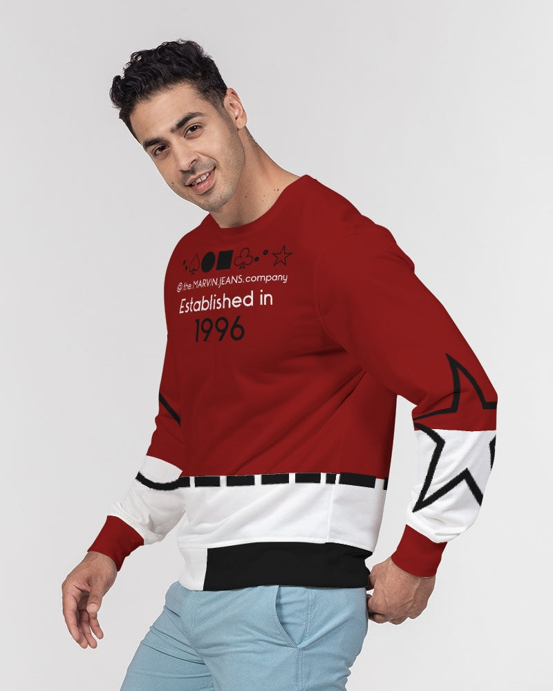 Maroon Men's Classic French Terry Crewneck Pullover