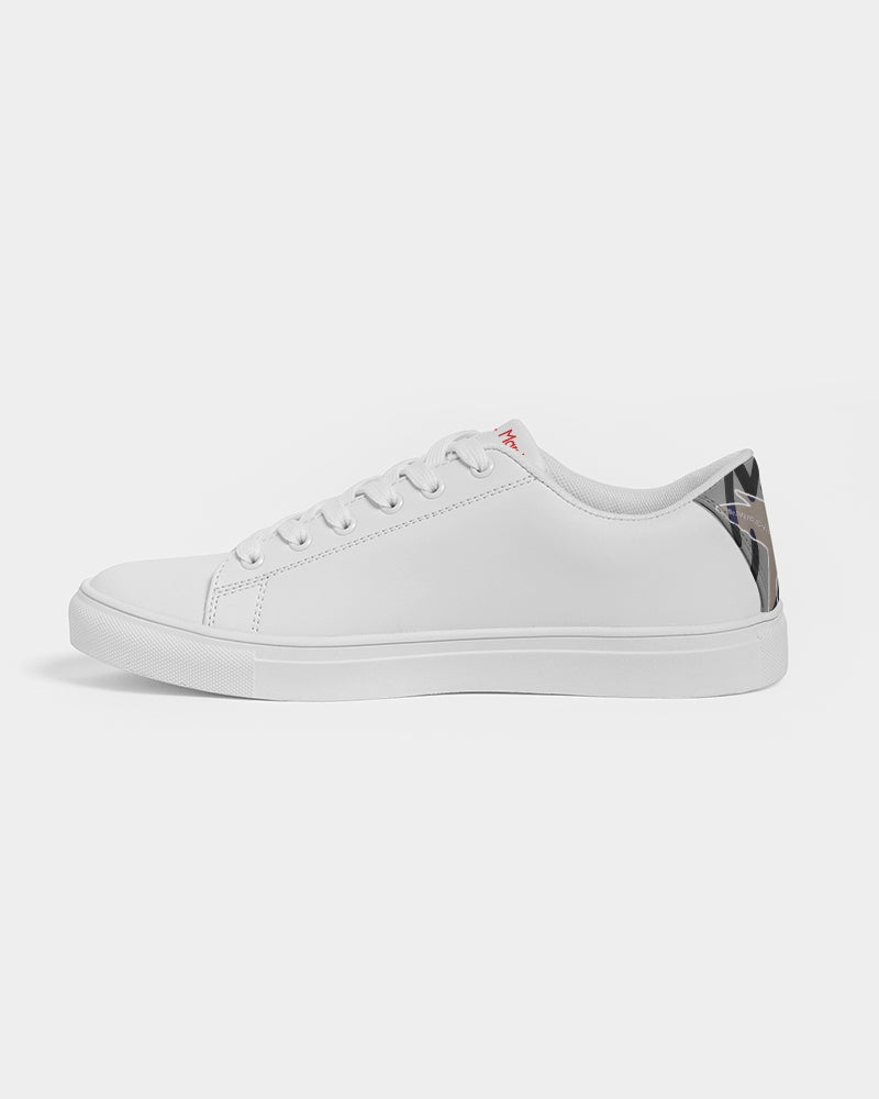 All white Men's Faux-Leather Sneaker